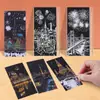 Papel de rascar de colores para niños, guardería, pintura de rascar negra, traje de color monocolor, raspado de arte, papel de rascar encerado, libro de graffiti