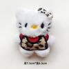 Lindo Peluche Leopardo Gato Gatito Colgante Muñeca Gatito de Cuerpo Entero Broche Niña Ropa de Cabeza Otoño e Invierno Muñeca Pequeña