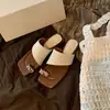Chanclas de paja con plataforma estilo vacacional para mujer, calzado de verano para exteriores, nuevas sandalias estilo francés 2024