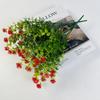 Ramo de rosas de siete puntas de camelia de eucalipto de simulación transfronteriza, flores de simulación de Amazon, decoración del hogar, aprobación directa de fábrica de flores