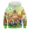 Moletom com capuz para crianças, estilo casual, estampa digital 3D, dos irmãos do chapéu vermelho super popular transfronteiriço, direto do fabricante