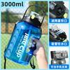 Vaso de agua de gran capacidad Xyt 3000 ml para hombre, portátil para deportes al aire libre, fitness, resistente a altas temperaturas, botella tipo tonel, vaso espacial
