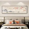 Nueva Pintura Colgante de Cabecera para Dormitorio Hogar Cálido Chino Paz y Alegría Dormitorio Principal Sala de Estar Pintura Decorativa Hotel B&B Caligrafía y Pintura Mural