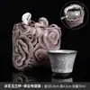 Taza Maestra Flor de Hielo Negra Taza Individual con Diseño de Esmalte Abierto, Taza de Té Personal de Cerámica Kung Fu de Gama Alta para Beber Té