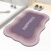 Alfombra de Baño Simple de Diatomita Absorbente para Puerta de Baño Inodoro Secado Rápido Antideslizante Alfombra para Pies Alfombra para Puerta de Entrada del Hogar