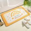 Tapete estilo cashmere fresco, tapete para cozinha e banheiro, porta de entrada doméstica, tapete durável e resistente à sujeira para banheiro