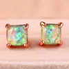 Accesorios transfronterizos pendientes Aobao de cuatro garras en oro rosa pendientes pequeños y exquisitos anillo de joyería para el cabello de una generación
