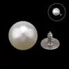 Botones planos de perla con cierre de rosca para camisas de gasa, cárdigans, sujetadores decorativos desmontables para zapatos y sombreros, botones sin costura