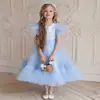 Vestido Infantil 2025 Novo Vestido de Princesa Rosa Verão Meninas Laço Vestido Pequena Princesa
