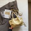 Bolso de mano tipo cesta para verduras de estilo coreano para mujer, estilo cubo, bandolera con lazo, primavera 2025