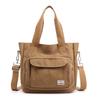 Bolsa feminina simples sacola 2023 nova bolsa de ombro feminina de grande capacidade bolsa mãe de meia-idade bolsa transversal de cor sólida
