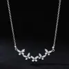 Colar Borboleta Sorriso Full Moissanite Atacado para Mulheres, Corrente de Clavícula Prata S925 Moda Fresca e Versátil