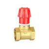 Venta de fábrica válvula manual de latón para control de flujo engrosada doble rosca interna válvula de control de flujo unidireccional