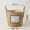 Cesta de Flores Tejida con Algas Marinas Nórdicas para Balcón, Ave del Paraíso, Ficus Lyrata, Maceta para Plantas Verdes, Maceta Decorativa Tejida de Ratán para Sala de Estar