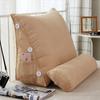 Cojín Triangular de Peluche para Mesita de Noche de Terciopelo Coreano con Respaldo, Cojín Largo para Ventana Saliente, Cojín Grande para Sofá, Almohada con Cremallera Extraíble y Lavable