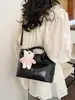 Bolsa Tote de Couro Rosa com Óleo e Cera para Mulheres 2026 Nova Bolsa de Grande Capacidade para o Dia a Dia Bolsa de Mão de Nicho de Alta Qualidade Bolsa de Ombro
