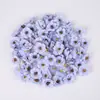 Flor de Jazmín Simulada Flor Individual Margarita de Tres Capas Materiales para Decoración de Sombreros DIY Hecho a Mano Accesorios para Guirnaldas Flores Falsas