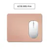 Em estoque pode ser fixado LOGO redondo 22 diâmetro mousepad de couro PU quadrado 21X26CM mousepad grosso de couro