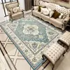 Alfombra de sala de estar imitación cachemir persa vintage transfronteriza, antideslizante, resistente a la suciedad, fácil de mantener, alfombra para sofá, suave y amigable con la piel, alfombra de mesita de noche