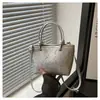 Bolso Tejido a Mano Transfronterizo para Mujer 2024 Nuevo de Moda Versión Coreana Bolso Tote Pequeño Retro Bolso de Hombro de Gama Alta Cruzado