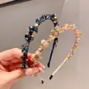 Faixa de Cabelo Dupla Camada, Novo Estilo Coreano Versátil com Strass Super Fada Presilha de Cabelo de Cristal de Alto Padrão, Acessório de Cabelo para Penteado de Coroa Alta
