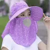 Chapéu Respirável Novo para Colheita de Chá de Verão, Máscara Facial, Proteção para o Pescoço, Chapéu de Sol Integrado, Chapéu de Sol para Exterior Anti-UV
