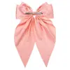 Horquilla de Moda Transfronteriza Punto Diamante Lazo Pelo Celebridad de Internet Retro Color Sólido Coreano Ins Todo Fósforo Pin de Pato Cinta G001