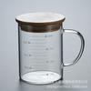 Taza medidora de vidrio espesado con escala Taza medidora de vidrio para el hogar con escala Taza medidora de vidrio Taza de agua Taza de té