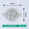 Joyas Creativas Accesorios DIY Nuevo Doble Colgante Círculo Calado Flor Punto Diamante Collar Pulsera Colgante Colgante Venta al por Mayor