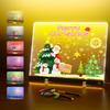 Placa de acrílico iluminada para quadro branco transfronteiriço 6 cores neon memo LED placa de mensagem luminosa com suporte toque abrir
