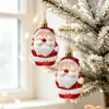 Decorações de Natal boneco de neve de plástico saco de presente donuts para idosos cogumelo em forma de muleta decoração de árvore de Natal pingente