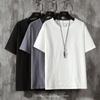 Camiseta masculina de linho manga curta, estilo chinês, tamanho grande, solta, de algodão e linho, cor sólida, roupas da moda, verão 2023