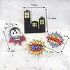 Arcilla Suave Pequeño Superman Bebé de un Año Set de Tarjetas de Superman Pastel de Cumpleaños Postre Disfraz Horneado Decoración de Pastel