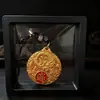Llavero Colgante Rojo con Patrón de Dragón en Relieve de Latón para Hombres y Mujeres, Accesorio de Llavero Personalizado