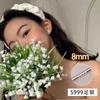 Aretes de Perlas Estilo Fiebre Coreana Mismo Estilo Plata Esterlina 999 para Mujer Shijia de Alta Gama Ligeros de Lujo Retro Aretes