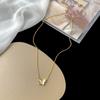 Douyin Live Celebridade da Internet Acessível Luxo Ins Popular Colar Borboleta Corrente Clavicular Feminina Colar de Ouro 18K que Não Desbota Atacado