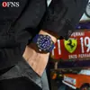 Reloj de pulsera de cuarzo con doble calendario electrónico OFNS, moderno y a la moda, digital, impermeable para hombre