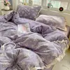 Nuevo modelo 2025 juego de ropa de cama de algodón de cuatro piezas con encaje de algodón, funda de edredón, sábana, juego de ropa de cama de tres piezas para dormitorio