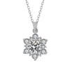 Explosiones traje girasol pétalos joyería circón conjunto de tres piezas micro incrustación completo diamante anillo abierto pendiente collar venta al por mayor