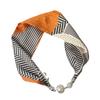 Bufanda Primavera y Otoño Perlas Perezosas Colgante Bufanda Protección Cuello Clavícula Perla Bufanda Pequeña Tira Larga Hebilla Magnética Collar Bufanda de Seda