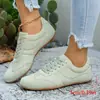 Comércio Exterior Tamanho Grande 2026 Outono Novo Estilo Europeu e Americano Sapatos Femininos Leves Confortáveis Sola Plana Casuais Mocassins Versáteis com Cadarço Feminino