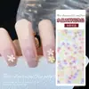 Nova Joia para Nail Art de Flor de Cinco Pétalas Coloridas Florais Exquisitos Pequenos Frescos Gelo Transparente Decorações de Unha Usáveis Atacado