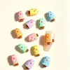 Paleta Elementos Mini Dibujos Animados Resina Joyería Accesorios DIY Pegamento de Crema Uñas Portátiles Arte de Uñas Aretes Materiales Creativos para Niños