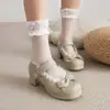 Nuevos Zapatos Casuales para Mujer con Cabeza Redonda, Lazo Dulce y Hebilla, Zapatos Perezosos, Zapatos de Tacón Medio para Mujer Fuente Primaria