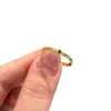Anel de Trevo da Sorte Gelo Triturado Dourado para Mulheres, Design de Nicho, Moda Francesa de Luxo Leve, Anel Único e Versátil