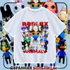 Nueva camiseta de manga corta para niños del juego de Roblox Animal Hospital, top moderno