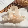 Pinza para el pelo de mariposa estilo coreano con pinza de acetato de diamante, pinza para el pelo de flor, juvenil, fresco, para coleta alta, pinza de tiburón