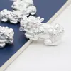 Prata 999 pura 3D joias de prata dura acessórios Ingotinhos da sorte Lucky Lucky contas acessórios tecidos DIY feitos à mão