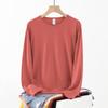 Camiseta de manga larga para hombre otoño nueva estilo coreano corte ajustado moderna estampada delgada cuello redondo suministro de puesto ins