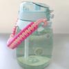Cordón para taza de gran tamaño tejido a mano, cuerda portátil para taza de agua, cuerda para transportar tetera portátil, hebilla de plástico, tapa para taza, cuerda para asa de tetera